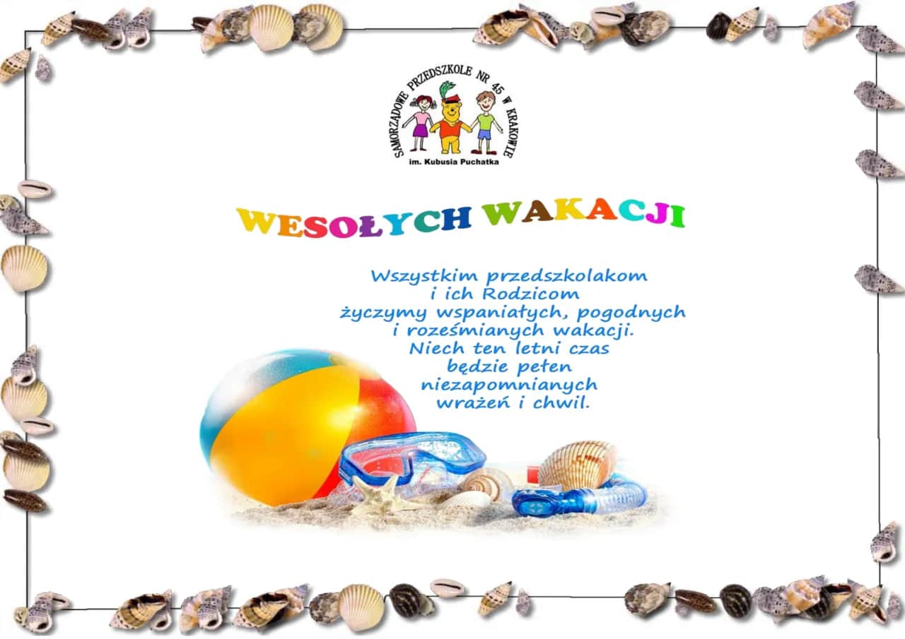 Życzenia wakacyjne dla dzieci i rodziców pełne radości i bezpieczeństwa
